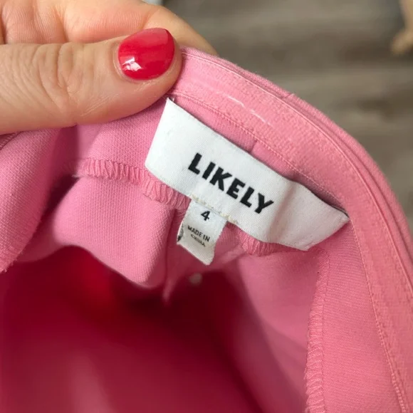 ‘Likely’ pink strapless dress - Picture 3 of 4